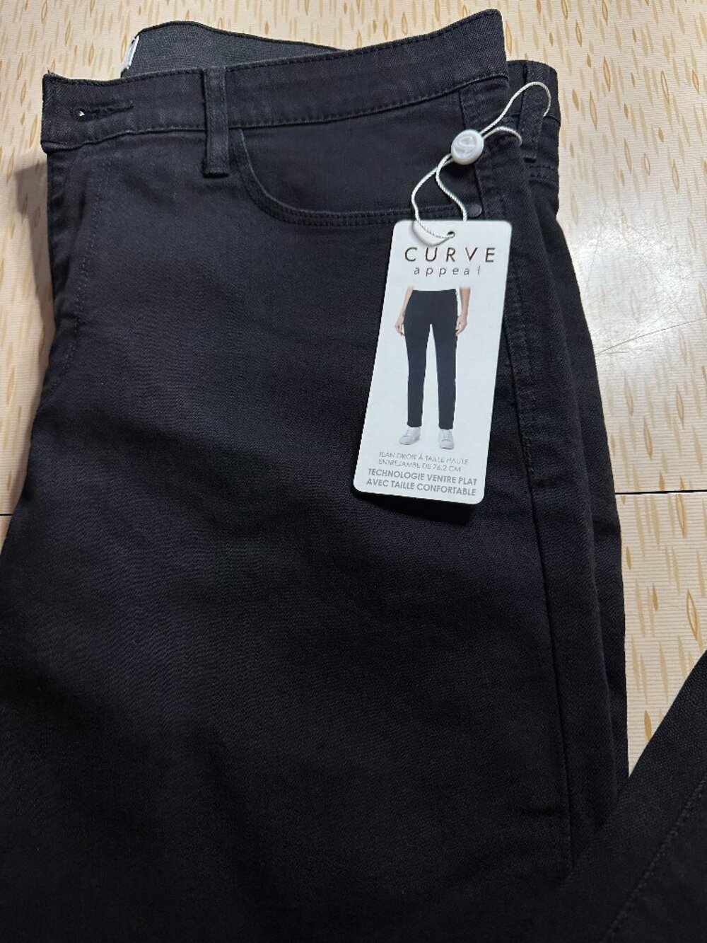 Curve Appeal Women's Black High Rise Straight Leg Size 10 NWT